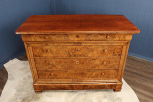 French Burl Walnut Commode c.1850