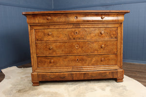 French Burl Walnut Commode c.1850