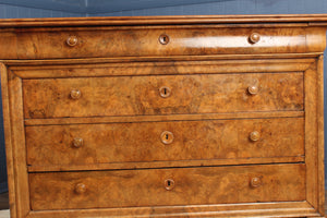 French Burl Walnut Commode c.1850