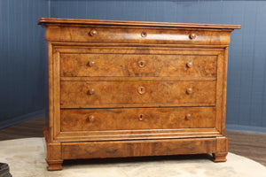 French Burl Walnut Commode c.1850