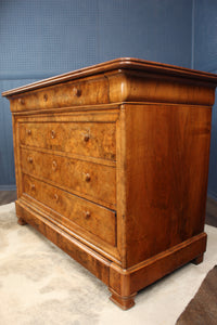 French Burl Walnut Commode c.1850