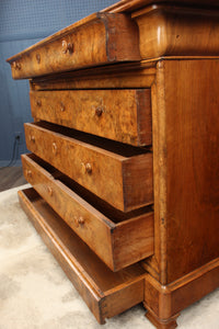 French Burl Walnut Commode c.1850