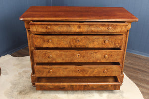 French Burl Walnut Commode c.1850