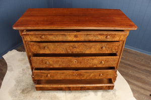 French Burl Walnut Commode c.1850