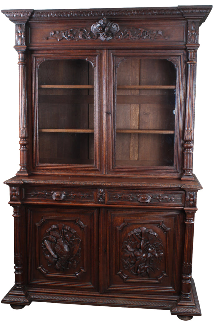 Carved French Oak Hunt Board c.1880