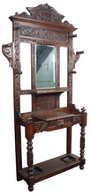 Load image into Gallery viewer, English Carved Oak Hallstand c.1890