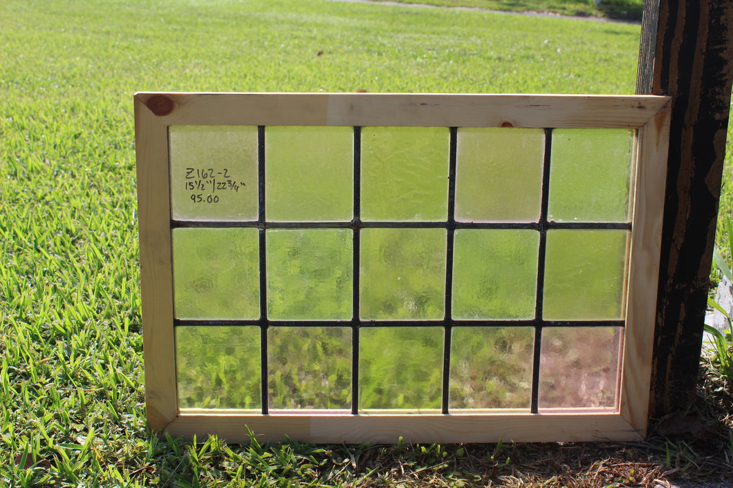 Antique English Stained Glass in Shipping Frame