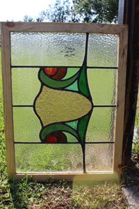 Antique English Stained Glass in Shipping Frame c.1880