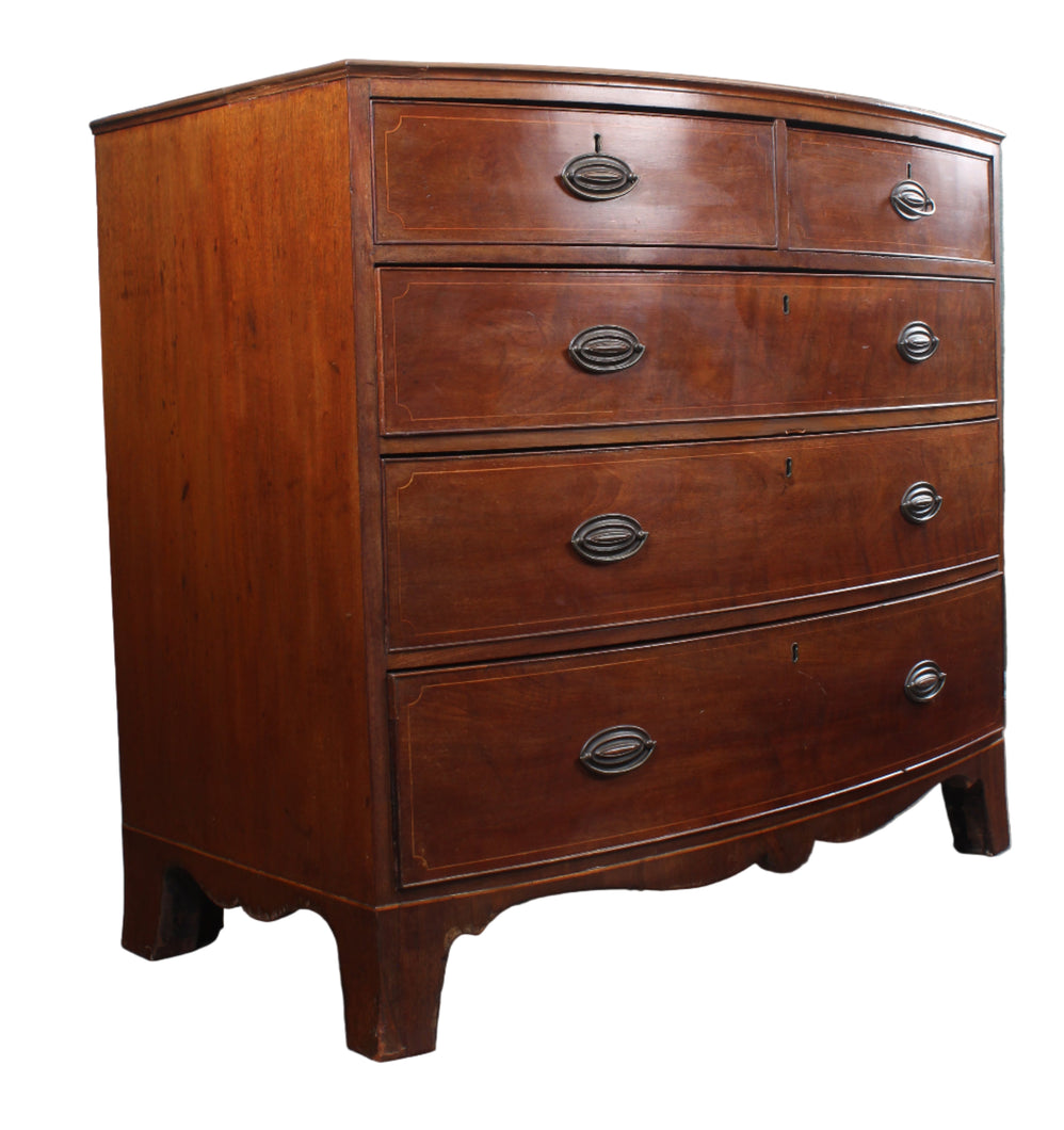 English Mahogany Bowfront Chest c.1900