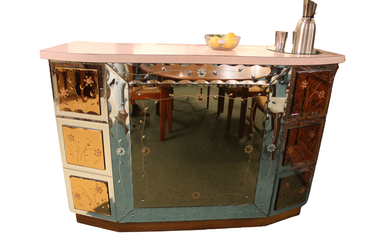 English Art Deco Mirrored Bar c.1920