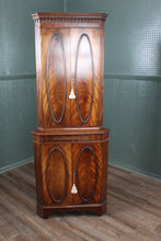 Load image into Gallery viewer, English Walnut Corner Cabinet Cocktail c.1950