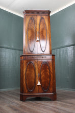 Load image into Gallery viewer, English Walnut Corner Cabinet Cocktail c.1950