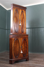 Load image into Gallery viewer, English Walnut Corner Cabinet Cocktail c.1950