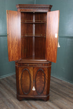 Load image into Gallery viewer, English Walnut Corner Cabinet Cocktail c.1950