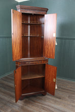 Load image into Gallery viewer, English Walnut Corner Cabinet Cocktail c.1950