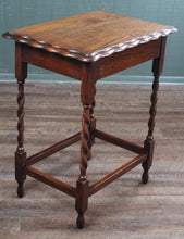 Load image into Gallery viewer, English Oak Barley Twist Occasional Table c.1900