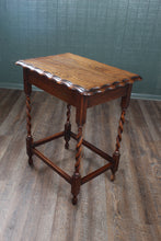 Load image into Gallery viewer, English Oak Barley Twist Occasional Table c.1900