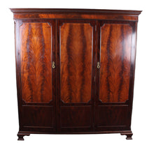 Load image into Gallery viewer, English Mahogany Waring &amp; Gillow Triple Wardrobe