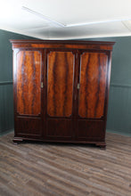 Load image into Gallery viewer, English Mahogany Waring &amp; Gillow Triple Wardrobe