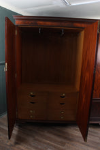 Load image into Gallery viewer, English Mahogany Waring &amp; Gillow Triple Wardrobe