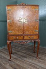 Load image into Gallery viewer, English Walnut Cocktail Cabinet c.1920
