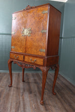 Load image into Gallery viewer, English Walnut Cocktail Cabinet c.1920