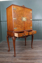Load image into Gallery viewer, English Walnut Cocktail Cabinet c.1920
