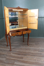 Load image into Gallery viewer, English Walnut Cocktail Cabinet c.1920