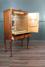 Load image into Gallery viewer, English Walnut Cocktail Cabinet c.1920