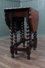 Load image into Gallery viewer, English Oak Barley Twist Dropleaf c.1900