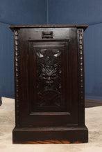 Load image into Gallery viewer, Carved English Oak Coal Hod c.1900