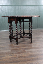 Load image into Gallery viewer, English Oak Barley Twist Dropleaf c.1900