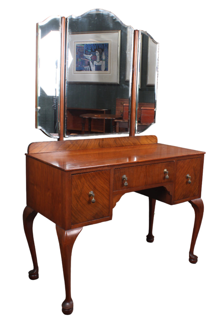 English Walnut Dressing Table c.1900