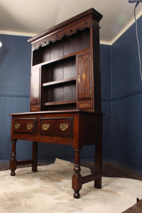 English Oak Inlaid Welsh Dresser c.1900