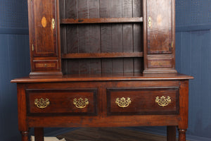 English Oak Inlaid Welsh Dresser c.1900