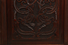 Load image into Gallery viewer, English Oak Carved Hanging Corner Cabinet c.1900