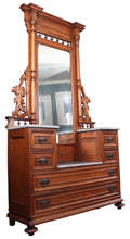 Load image into Gallery viewer, French Carved Walnut Dresser c.1880