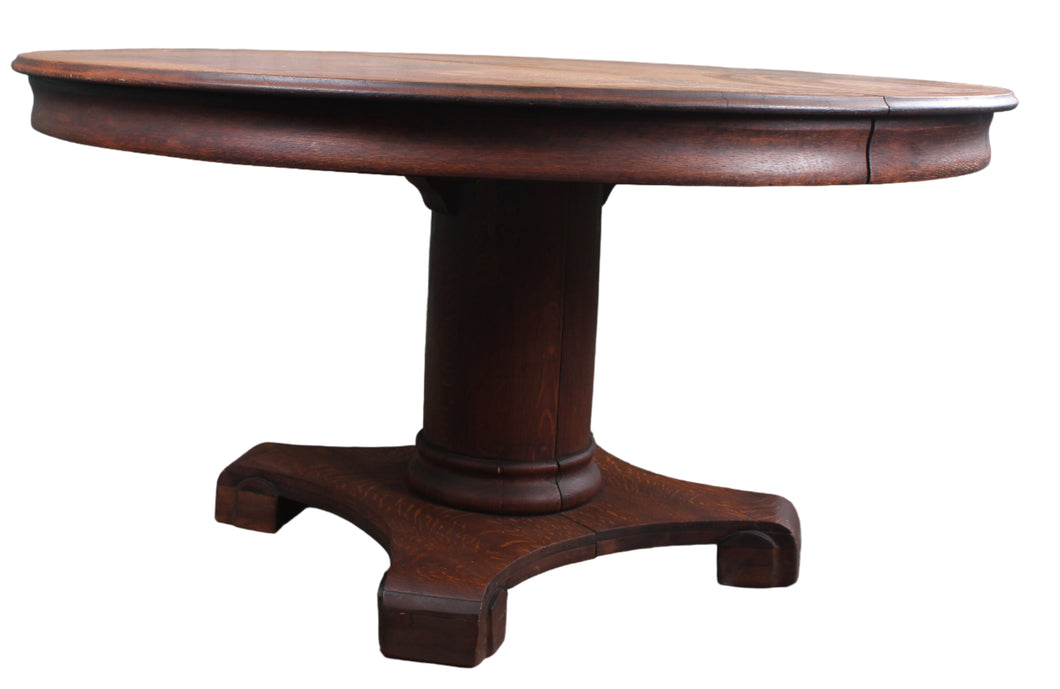 American Oak Pedestal Table c.1900