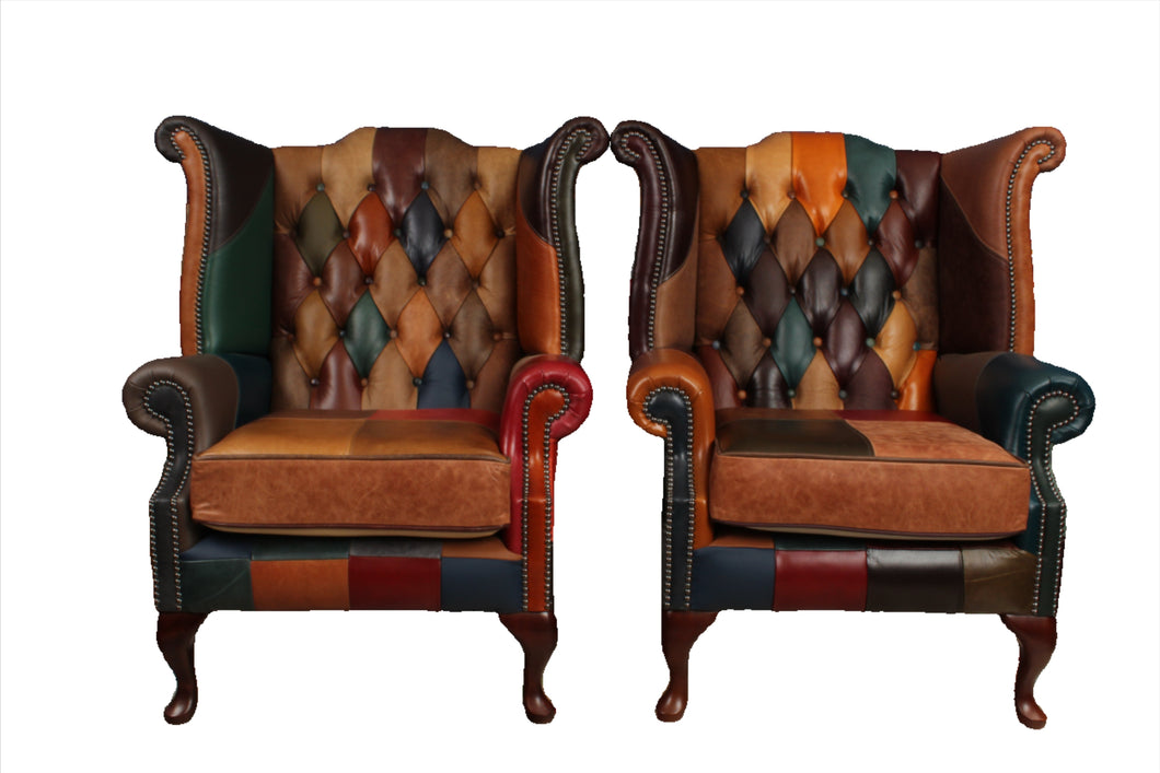 English Chesterfield Wingback Chair (one chair photographed on right)