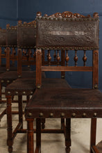 Load image into Gallery viewer, French Tooled Leather Chairs c.1890 (set of 6)
