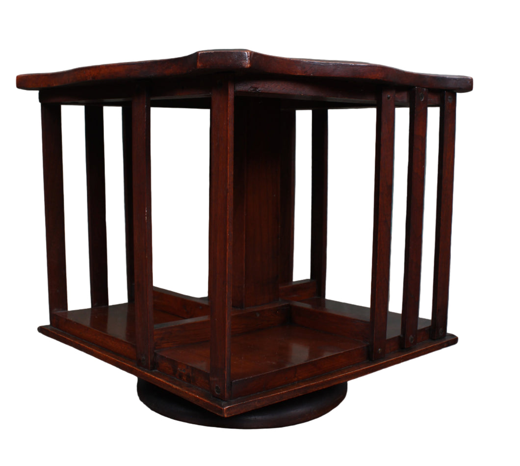 English Mahogany Revolving Bookcase c.1900