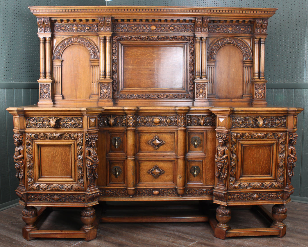 Outstanding Maple and Co English Oak Sideboard c.1900