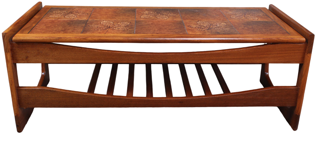 Danish Midcentury Teak and Tile Coffee Table c.1960