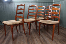 Load image into Gallery viewer, English G-Plan Danish Modern Afrormosia c.1960 Teak Set of 6