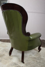 Load image into Gallery viewer, English Leather Tufted Armchair