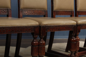 English Oak Chairs c.1920 set of 4