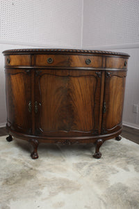 English Mahogany Demilune Cabinet c.1900