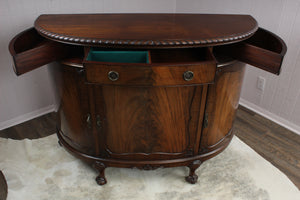 English Mahogany Demilune Cabinet c.1900