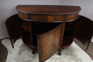 English Mahogany Demilune Cabinet c.1900