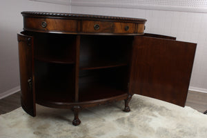 English Mahogany Demilune Cabinet c.1900